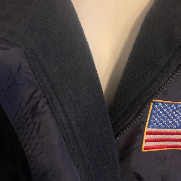 Tri-mountain lined coat/jacket with American flag - Picture 2 of 2